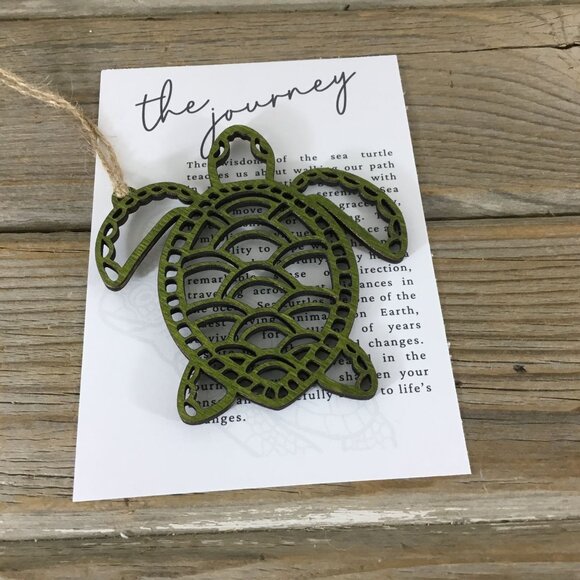 Sea Turtle Story Card Christmas Ornament - Picture 5 of 5
